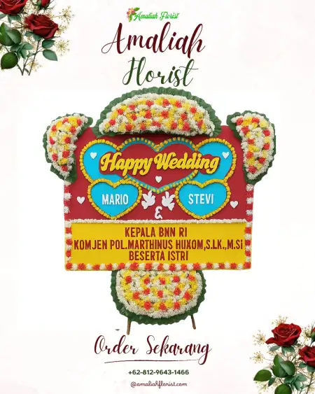 Papan Bunga Pernikahan Sagara